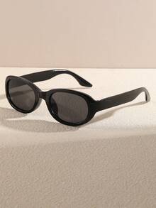 1pc Oval Shaped Fashionable Fashion Glasses, Casual Outdoor Street Style, Beach Party, Business, Couples Matching - Multicolor - View 8