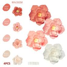 Set de 12 flores de papel, 12 pulgadas (30 cm) + 10 pulgadas (25 cm) + 8 pulgadas (20 cm), flores de papel crepé para decoración de bodas, fiestas, despedida de soltera, carnaval, cumpleaños, decoración de paredes de jardín de infancia