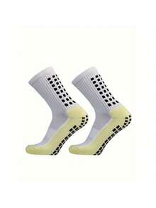 6/12 Pairs  Comfort Sports Leg Socks - Ultra-Breathable, Anti-Slip Silicone Grip For Football & Soccer - High-Performance Outdoor Adventures Set - 混色-12雙 - 查看 4