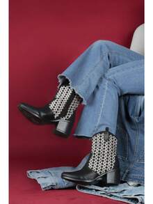 Women Mid-Calf Boots - Black - View 4