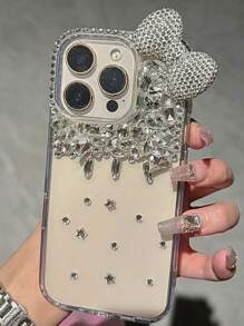 Kitty Bow 闪光水晶手机壳适用于 16 Pro Max 15 14 13 12 保护套防水防震防摔防刮