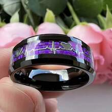 2024 New Men's Business 8mm Gun Black Ring High Quality Stainless Steel Men's Ring Inlaid Gray Carbon Fiber Carbide Ring Mahogany Ring Men's Wedding Party Jewelry Comfortable Wear Size 6-13 Supports Mixed Sizes And Mixed Batches - Ring - View 37