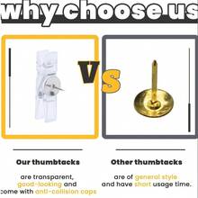 30个/20个/10个图钉塑料图钉夹软木板图钉办公和学校用品活页夹毛毡板装饰固定大头钉夹，适用于办公室和学校使用，不会损坏照片夹。返校用品，毕业派对装饰固定配件夹图片钉，照片墙留言图钉