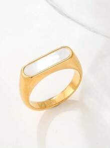 1 Piece Fashionable Simple Acrylic Sheet Ring Personalised Lady Daily Wear Can Be Given To A Friend.