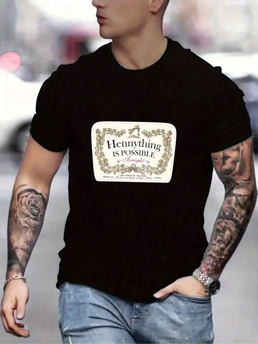 Men Sports Tees & Tanks - Black - View 1