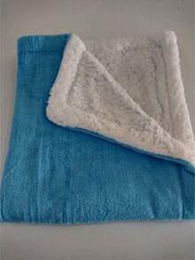 DOUBLE SIDED WARM SINGLE SHERPA BLANKET SPECIAL LARGE SIZE - 淺藍色 - 查看 2