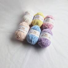 6球/包(50g*6=300g) 100%聚酯柔軟莎麻線適用於編織和針織，線長：480m(80m*6，87碼*6) - 彩色 - 查看 29