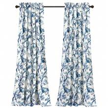 LUSH DECOR Dolores Light Filtering Window Curtain Panels Blue 52x95+2 Set Halloween-Fall Decor-Room Decor - Blue - View 9