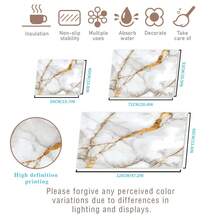 炉灶垫、滴水垫、独家创意虫洞木纹/铂金大理石滴水垫、台面垫、炉灶保护垫、炉灶台面垫、炉灶装饰垫、餐具干燥垫、耐热、防滑、防刮、易清洁、适用于炉灶、台面、橱柜、洗碗机、洗衣机、烘干机、电磁炉和熨烫垫、玻璃和陶瓷炉灶保护垫、耐热、防刮、防滑炉灶盖、咖啡垫、咖啡机垫 - 彩色 - 查看 14