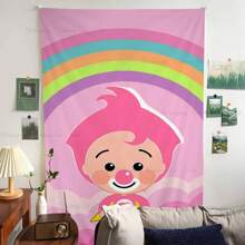 1pc Plim Plim Anime Tapestry Hippie Flower Wall Carpets Dorm Decor Wall Hanging Home Decor