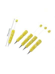 5pcs DIY Bead Pen New Full Diamond Bead Pen Creative Pen Bead Pen - Màu xanh lam - Xem 7