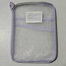 A4 Zip File Bags -3 Layers Of Gauze, Transparent Nylon File Storage Box With Colored Handles, Perfect For Student Exams, Books, Office Supplies, And Document Organization. Nylon File Organizer, Paper Storage Organizer,For School Supplies,Back To School