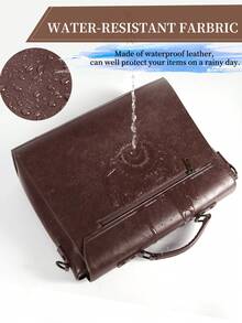 NEWHEY Messenger Bag For Men 15.6 Inch Waterproof Vintage Leather Laptop Briefcase Large Satchel Shoulder Bag Office Travel College Computer Laptop Bag Vintage Bags - Coffee Brown - View 6