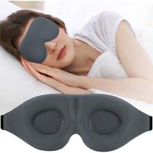 ZGGCD Sleep Mask For Side Sleeper Light Blocking Sleeping Eye Mask For Women And Men 3D Contoured Cup Night Blindfold Luxury Eye Cover Eyeshade With Adjustable Strap For Travel And Nap Black - 灰色 - 查看 1