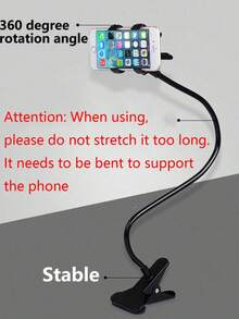 1pc 360° Rotatable Slouchy Phone Holder, Adjustable Angle Stand For Bedside And Desk, Suitable For Phones Under 200g - 彩色 - 查看 5