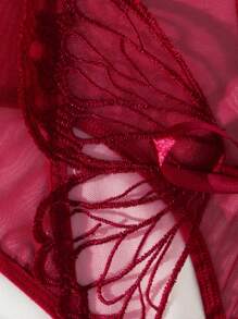 3PCS, Heart-Shaped Nipple Covers And Sexy Women's Lingerie, Customizable Crystal Letters, Personalized With Your Own Text, Butterfly Design Sexy Lingerie And Nipple Covers, Best Lingerie For Women. Perfect Gift For Girlfriend, Wife, Family, Valentine's Day Gift