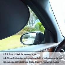 4pcs/Set Car Static Adsorption Sun Shades, Side Window Privacy Sunshade, Heat Insulation Curtain, Car Window Sunshield, PVC Static Film, Double-Sided Black Blackout Cloth - Multicolor - View 4