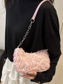 时尚花卉链条手提包、单肩包