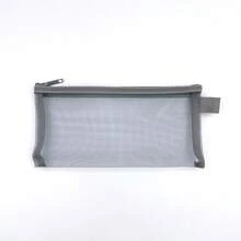 1个透明网状铅笔盒，简约桌面收纳盒，适用于办公和学习用品，可视考试专用铅笔袋，文具 - 彩色 - 查看 11