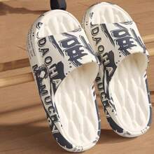 Big Size 48-49 Men Slippers Soft Sole EVA Indoor Outdoor Open Toe Flip Flops Non-Slip Beach Slides Flat Sandals Printing Slides