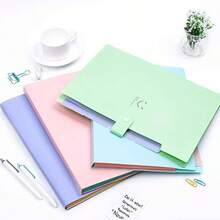 Colorful Accordion A4 File Folder, Expandable Document Organizer, 5 Compartments - 2147 roxo - 查看 2