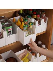 Cabinet Storage Box, Spice Rack, Spice Jar Storage Box, Multi-Function Drawer-Style Plastic Storage Box, Stackable Divided Storage Box, Kitchen Cabinet Storage Box, Miscellaneous Storage Basket, Cutlery Storage Rack, Beverage Can Storage Rack, Kitchen Countertop And Cabinet Storage - Multicolor - View 3