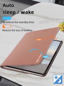 360° Rotatable Litchi Texture Tablet Case, Rose Gold, Customizable Text, Suitable For IPad Mini 6/7, 9.7, 10.2, 10.5, Air 4/5, 10th, 10.9, Pro 11", Air 11" (M2) 2024, Pro 11" (M4) 2024, Air 11" (M3) 2025, 11" (A16) 11th Gen 2025, 3-Angle Stand, Elastic Band, PU Leather, Auto Sleep/Wake