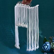 1PC New Pearl Tassel Hair Accessories For Brides, Fashionable And Personalized Hair Accessories - Brides, Bridesmaids, Wedding
