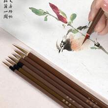 7 支装细线艺术画笔数字绘画工具，带葫芦形手柄和圆形笔尖，返校用品 - 彩色 - 查看 5