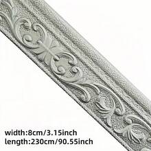 1 Roll Self-Adhesive Flexible Foam Molding, 230x8 Cm/90.55x3.15 Inch Wall Decor Border 3D Stick Decorative Wall Line Skirting Board Frame Door Frame, Hotel Home DIY Decoration Removable Adhesive Wall Base Board - Multicolor - View 15