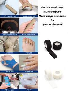 1pc Finger Bandage, Furniture Mute Bandage, Self-Adhesive Bandage Wrap, Self-Adhesive Breathable Athletic Tape, Non-Woven Elastic Bandage, Anti-Abrasive, Anti-Calloused Mute Bandage Finger Sleeve, Non-Woven Self-Adhesive Bandage Wrap, Thumbs, Fingers, Wrists, Ankles, Veterinarian's Wrap Bandage Tape, Back To School Essentials, Home Essentials.
