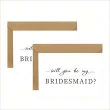 2pcs, To My Bridesmaid On My Wedding Day Card, To My Maid Of Honour Card, To My Wedding Party Card, Wedding Day Card Including Envelope, Small Business Supplies, Thank You Cards, Birthday Gift, Cards, Unusual Items, Gift Cards