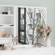 Advwin Advwin Dressing Table Stool Set Makeup Dresser Slide Mirror White