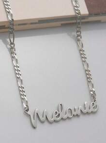 7 Styles Customized Stainless Steel Name Necklace, Suitable For Men And Women, Couples, Personalized 18K Gold Plated Non-Fading Name Tag Necklace, Elegant Gold-Color Customized Wedding Jewelry, Great Gift For Teachers' Day, Mother's Day