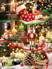 EMBRACEX. Aceites esenciales con aroma a Navidad, Aceites con aroma a campana de Navidad, Adecuados para difusor de aromas para el hogar, Fragancia de larga duración, Se pueden usar para hacer velas de Navidad, Crear ambiente navideño, Eliminar olores, Aliviar el estrés, Mejorar el estado de ánimo, Ayudar a dormir, Regalo de Navidad ideal, También adecuado para difusor de coche. - Campanas de Navidad - Ver 8