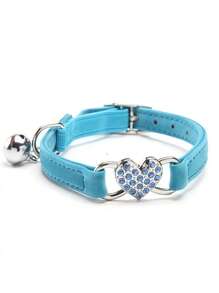 Adjustable Soft Pet Collar With Bell – Stylish For Small Dogs, Cats, And Kittens