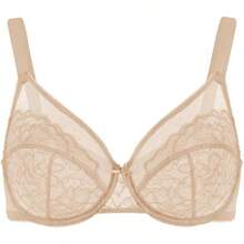 Minimizer Bras Women Full Coverage Underwire Bras Plus Size Lifting Lace Bra Heavy Breast - Warm Beige - View 6