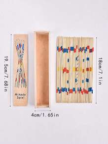 1 件木制拾棒游戏，多人桌面玩具，经典木制拾棒游戏，适合情侣、猫、男士、女士，互动派对游戏，生日/节日礼物 - 黑白盒子 - 查看 3