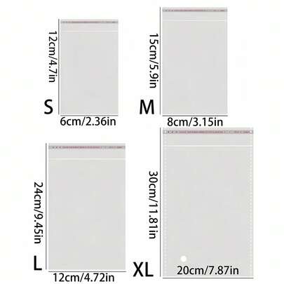 1000 chiếc/100 chiếc/200 chiếc Túi OPP tự dính có thể đóng lại, Túi nhựa trong suốt có thể đóng lại, Túi nhựa niêm phong số lượng lớn để đóng gói quà tặng nhỏ, quà tặng tiệc tùng và đồ chơi