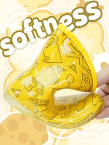 1 đôi ủng đi mưa chống thấm nước cho bé, họa tiết kẻ sọc màu vàng, mềm mại và thoải mái, dễ vệ sinh, thích hợp cho các hoạt động ngoài trời. - Màu vàng - Xem 3