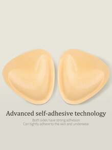 V-Shaped Double-Sided Adhesive Bra - Silicone Triangular Breast Pad, Reusable Breast Pad Push Up Design