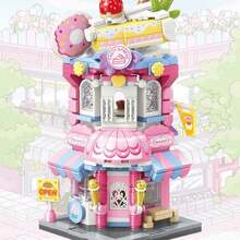 1pc MINISO Sweet Layered House Building Blocks, Delicate Multi-Layer Structure Design, Exquisite Components Recreate Dessert House Scene, Suitable For Personal Collection Or Gift