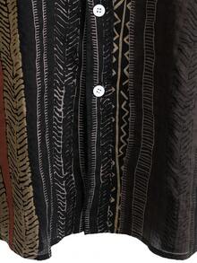 Áo sơ mi nam cài nút, áo sơ mi tay ngắn cổ điển thường ngày ngày lễ - màu nâu - Xem 2