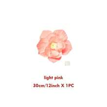 Set de 12 flores de papel, 12 pulgadas (30 cm) + 10 pulgadas (25 cm) + 8 pulgadas (20 cm), flores de papel crepé para decoración de bodas, fiestas, despedida de soltera, carnaval, cumpleaños, decoración de paredes de jardín de infancia
