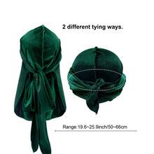 Awegeo 4 chiếc băng đô nhung màu trơn - Phụ kiện đội đầu kiểu cướp biển unisex, thích hợp cho các hoạt động thể thao ngoài trời, mũ cướp biển, trang phục cướp biển. - 4 CÁI - Xem 6