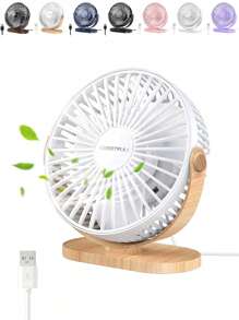 Ventilador de escritorio de verano, ventilador portátil USB con inclinación de 360°, ventilador personal plegable con 3 velocidades, ultra silencioso, ventilador de mesa para estudiantes, dormitorio, pequeño ventilador de enfriamiento y refrigerador de aire