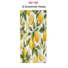 1 pièce Rideau de douche avec citrons jaunes et feuilles vertes - Citrons et tranches réalistes avec des feuilles détaillées sur fond blanc, design rafraîchissant et vibrant, 180 x 180 cm avec 12 crochets. Décoration de salle de bain, décoration d'automne, accessoires de salle de bain, rentrée des classes