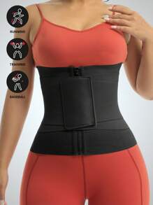 1 pieza Cinturón moldeador de cintura ajustable multicolor para mujer con control de abdomen y borde antirizado, faja reductora de cintura tipo corsé para uso deportivo y al aire libre