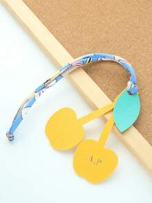 1 pieza Llavero personalizado con iniciales y forma de fruta con cuerda de satén colorida, monograma dorado personalizado de cereza como accesorio para bolsas, llavero personalizado y lindo en forma de manzana, melocotón, limón, mango, pera como accesorios para bolsos, regalo para mujer para boda o San Valentín - Multicolor - Ver 42