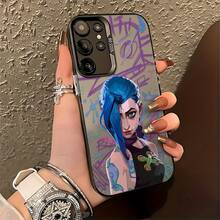 Funda de Teléfono Jinx, Personaje de Juego Clásico y Genial, para Samsung Galaxy S25 S24 S23 S22 S21 S20 FE Ultra Plus 4G 5G, Cubierta Trasera Mate a Prueba de Golpes - Mezcla de colores - Ver 9